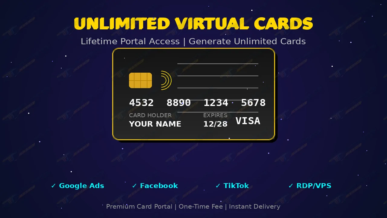 🔥 Unlimited Virtual Card Generator Portal - Lifetime Access 🔥