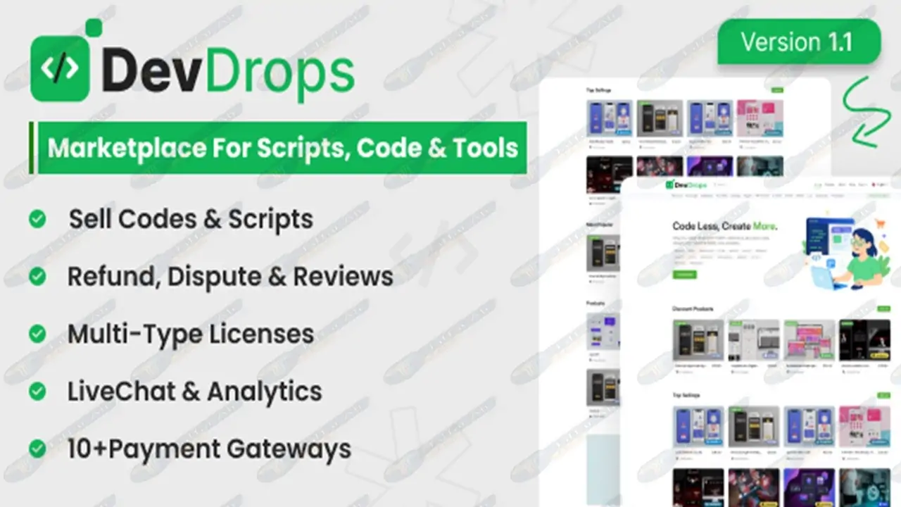 DevDrops – Marketplace for Scripts, Code & Tools